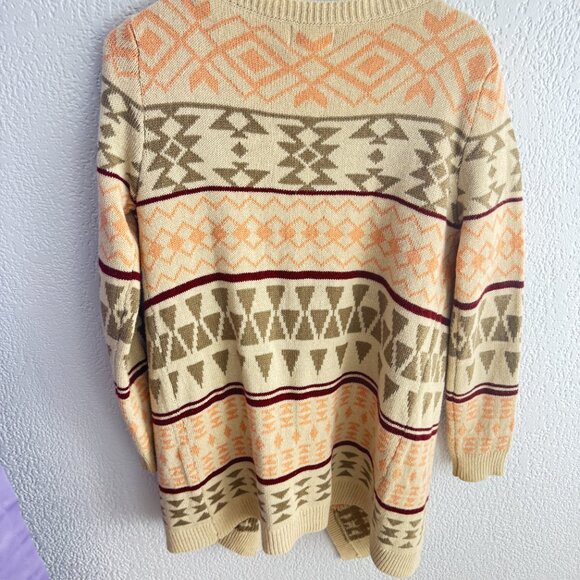 Western Aztec Cardigan – Active Design Los Angeles – Open Front Boho Style - Picture 2 of 4